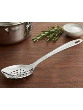 NWT All-Clad Stainless Steel Slotted Spoon Kitchen Tool 9.3" Silver